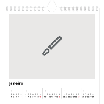 Calendário fotográfico quadrado — Desenhe o seu próprio produto
