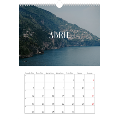 Calendário A3 — Escapadinha infinita [Abril]