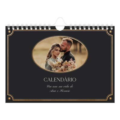Calendário A5 horizontal — Clássico vintage [capa]