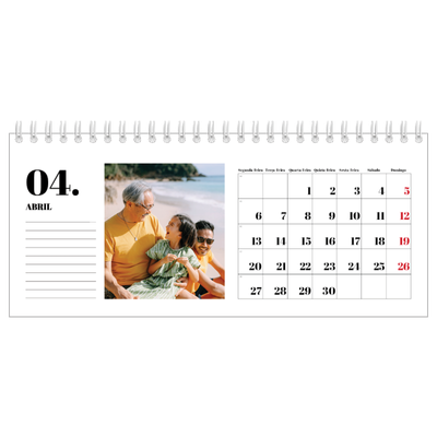 Calendários de mesa — Serif e momentos [Abril]