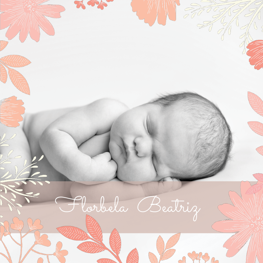 Convites — Bebé florido