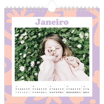 Calendário fotográfico quadrado — Jogar com o padrão
