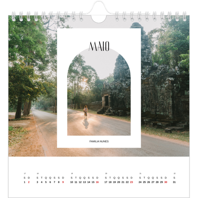 Calendário quadrado — O arco aberto [Maio]