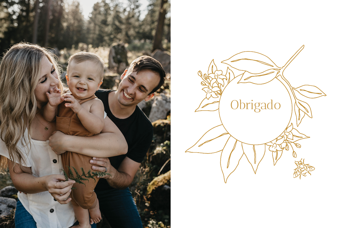 Cartões de agradecimento — Flor de bebê delicada