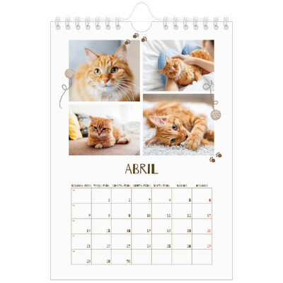 Calendário A5 — Gatinho brincalhão [Abril]