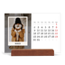 Calendário de mesa com suporte em madeira - horizontal  — A edição de retrato [Março]