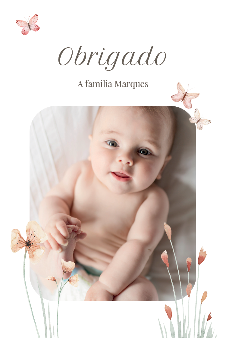 Cartões de agradecimento — Primavera gentil