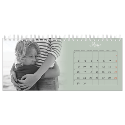 Calendários de mesa — Verde enevoado [Março]