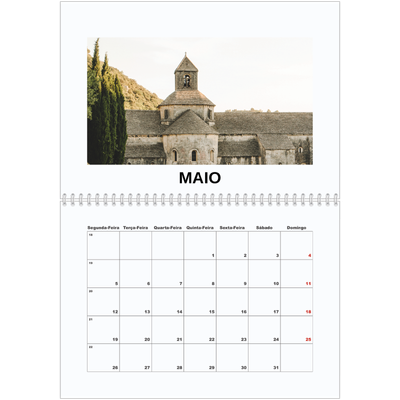 Calendário A4 duplo — Fotografia simples [capa]