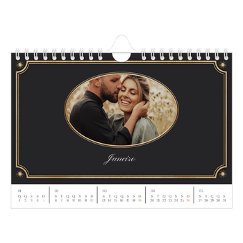 Calendário de Fotografias A5 Paisagem — Clássico vintage