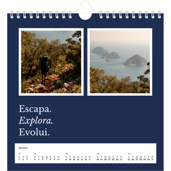 Calendário fotográfico quadrado — Terra editorial