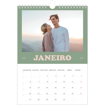 Calendário fotográfico A4 — Molduras retro
