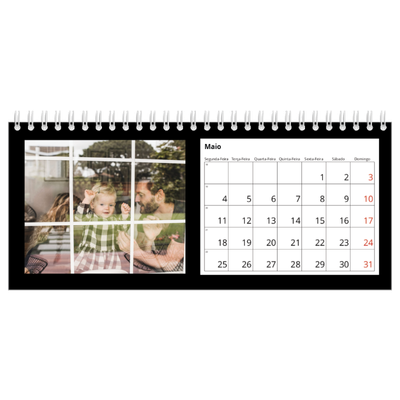 Calendários de mesa — Margem preta [capa]