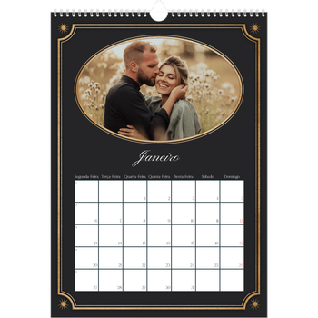 Calendário fotográfico A3 — Clássico vintage