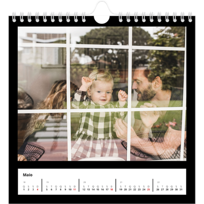 Calendário quadrado — Margem preta [capa]