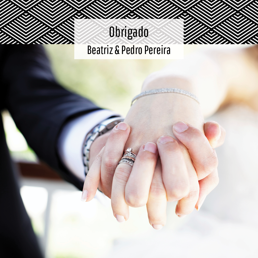 Cartões de agradecimento — Geométrico monocromático