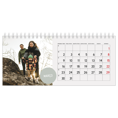 Calendários de mesa — Autocolante de fotografia [Março]