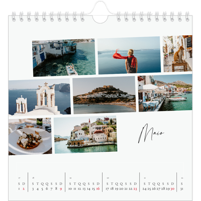 Calendário quadrado — Férias na cidade [Maio]