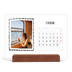 Calendário de mesa com suporte em madeira - horizontal  — Momentos de álbum de recortes [Fevereiro]