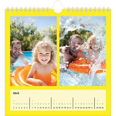 Calendário quadrado — Brilhante e arrojado [Abril]