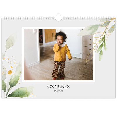 Calendário A3 Horizontal — Salpicos florais [capa]