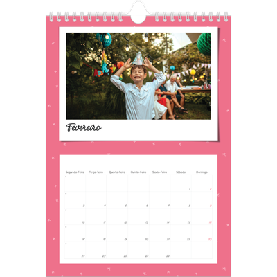 Calendário fotográfico A4 — Fotografias coloridas [Fevereiro]