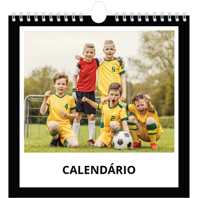 Calendário quadrado — Moldura preta [capa]