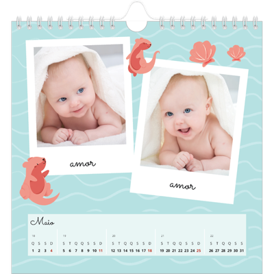 Calendário quadrado — Animais bonitos [capa]