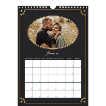 Calendário fotográfico A4 — Clássico vintage