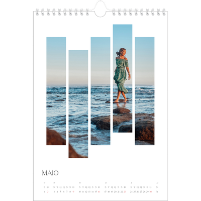 Calendário fotográfico A4 — Mosaicos de viagem [Maio]