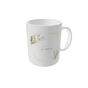 Canecas personalizadas — Ramo de eucalipto e ouro