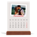 Calendário de mesa com suporte em madeira - vertical  — Assinado a carmim [Fevereiro]