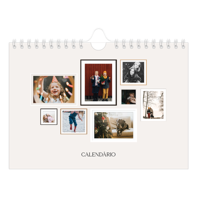Calendário A5 horizontal — Galeria de fotografias de parede [capa]