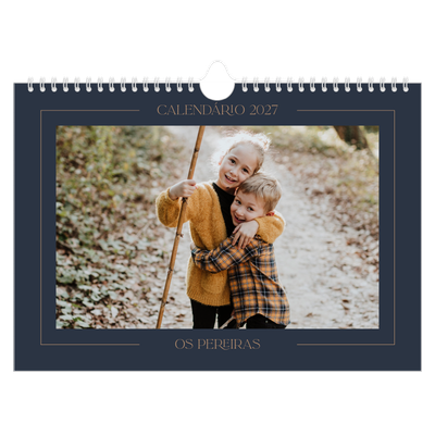 Calendário A4 horizontal — Azul da Prússia [capa]