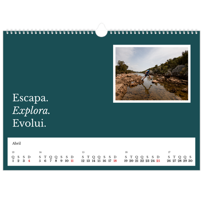 Calendário A3 Horizontal — Terra editorial [Abril]