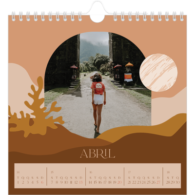 Calendário quadrado — Montanhas neutras [Abril]