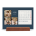 Calendário de mesa com suporte em madeira - horizontal  — Ardósia e serifas [Abril]