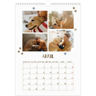 Calendário A3 — Cãozinho brincalhão [Abril]