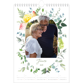 Calendário fotográfico A4 — Flores tradicionais
