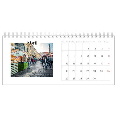 Calendários de mesa — O meu diário de viagem [Abril]