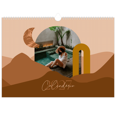 Calendário A3 Horizontal — Montanhas neutras [capa]