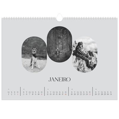 Calendário A3 Horizontal — A estrada aberta [Janeiro]