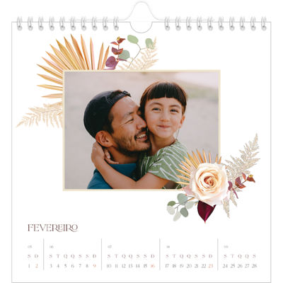 Calendário quadrado — Boho [Fevereiro]