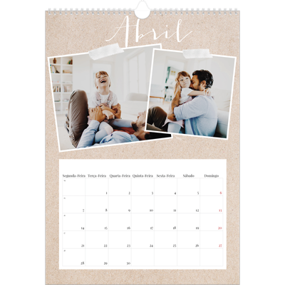 Calendário A3 — Calendário de livros de recortes [Abril]