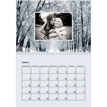 Calendário fotográfico duplo A4 — Quatro estações