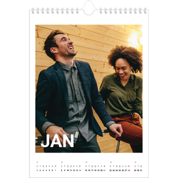 Calendário fotográfico A4 — Mês grande