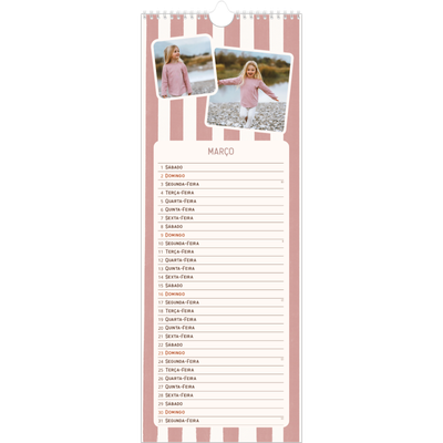 Calendário fino  — Padrões retro [Março]