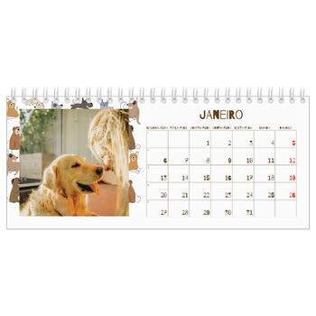 Calendário de Fotografias de Mesa — Cãozinho brincalhão