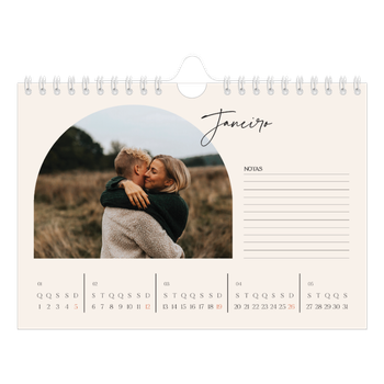 Calendário de Fotografias A5 Paisagem — Arco das recordações