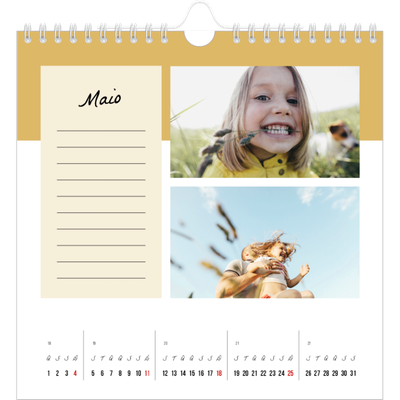 Calendário quadrado — Calendário da lista [capa]